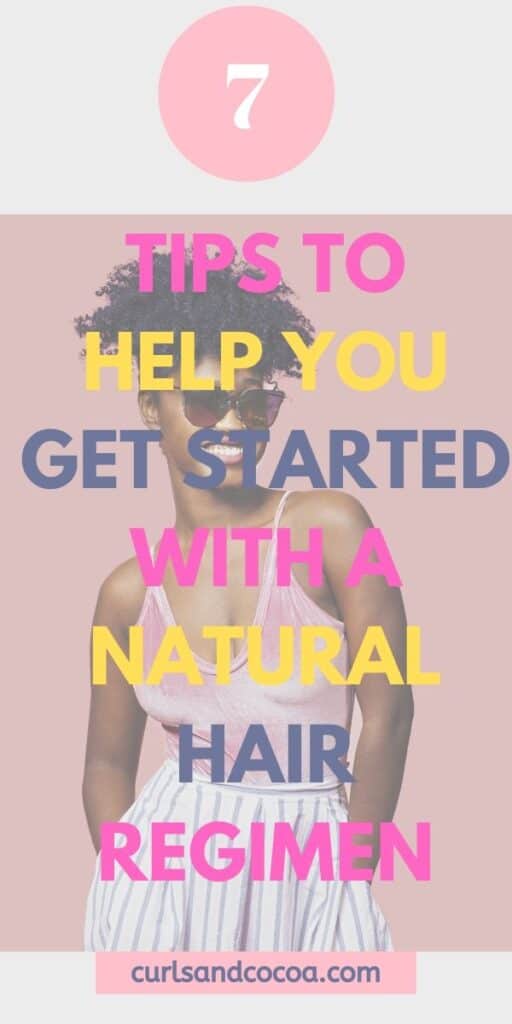 Woman with healthy natural hair and a good hair regimen 