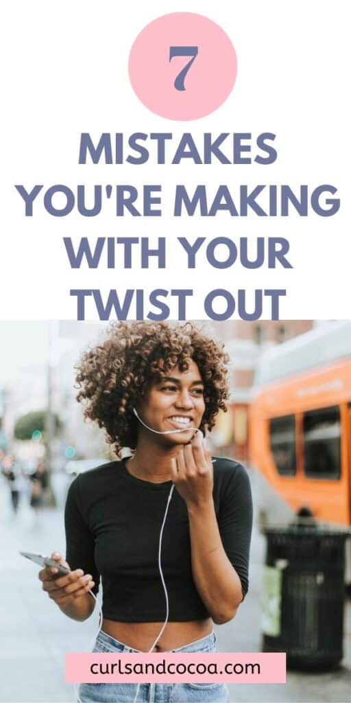 Woman with a perfect twist out