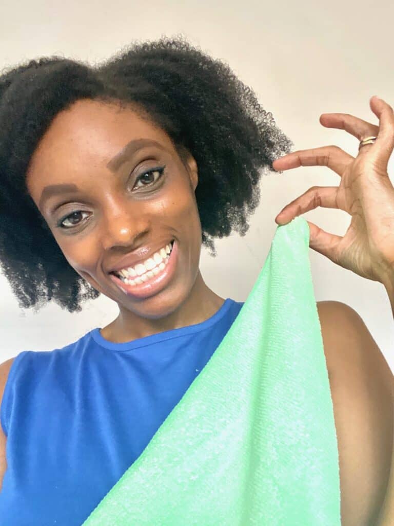 Microfiber towel for natural hair