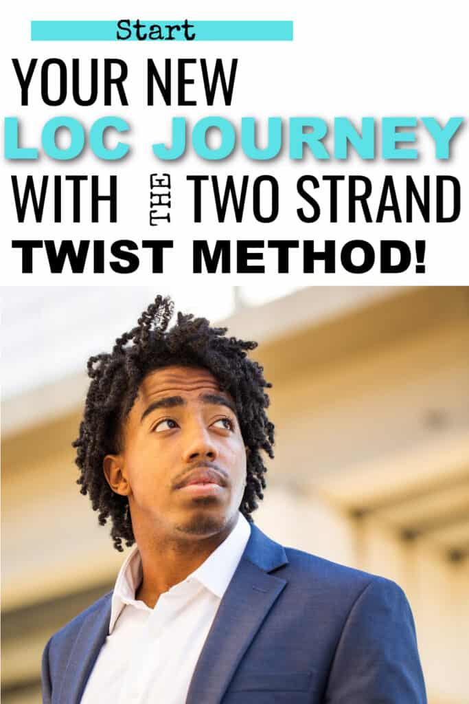 Starter twist locs with two strand twists