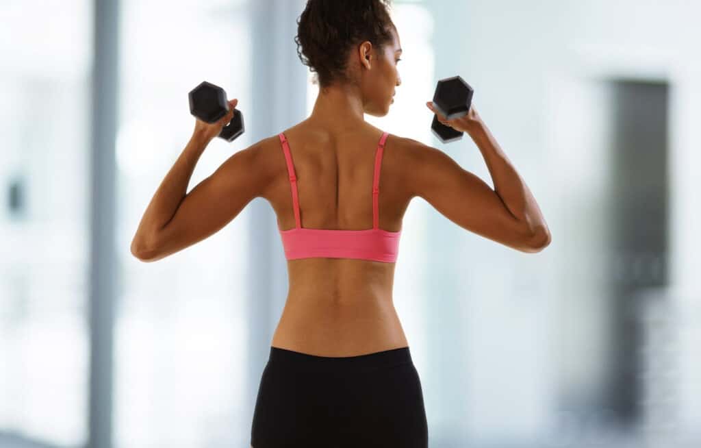 Working out with flat ironed natural hair